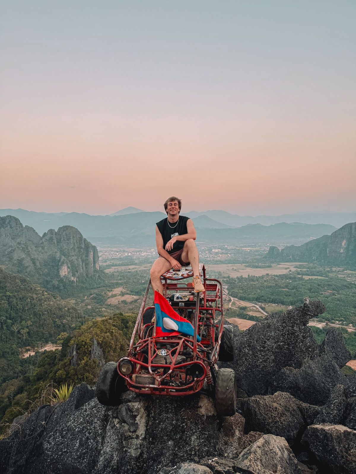 Vang Vieng · Buggy · Sunset